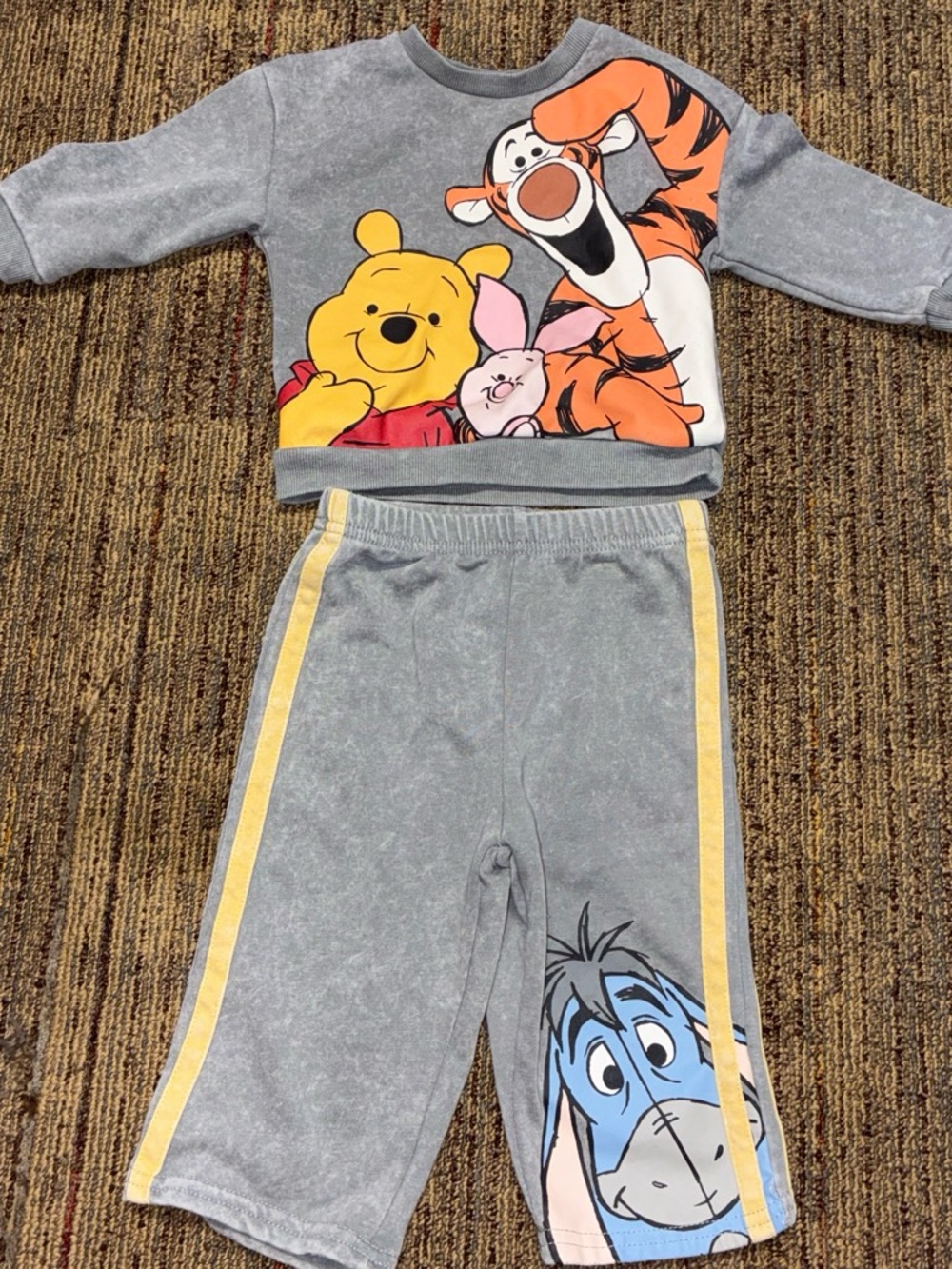 Disney Grey Set with Yellow and Orange Character Prints